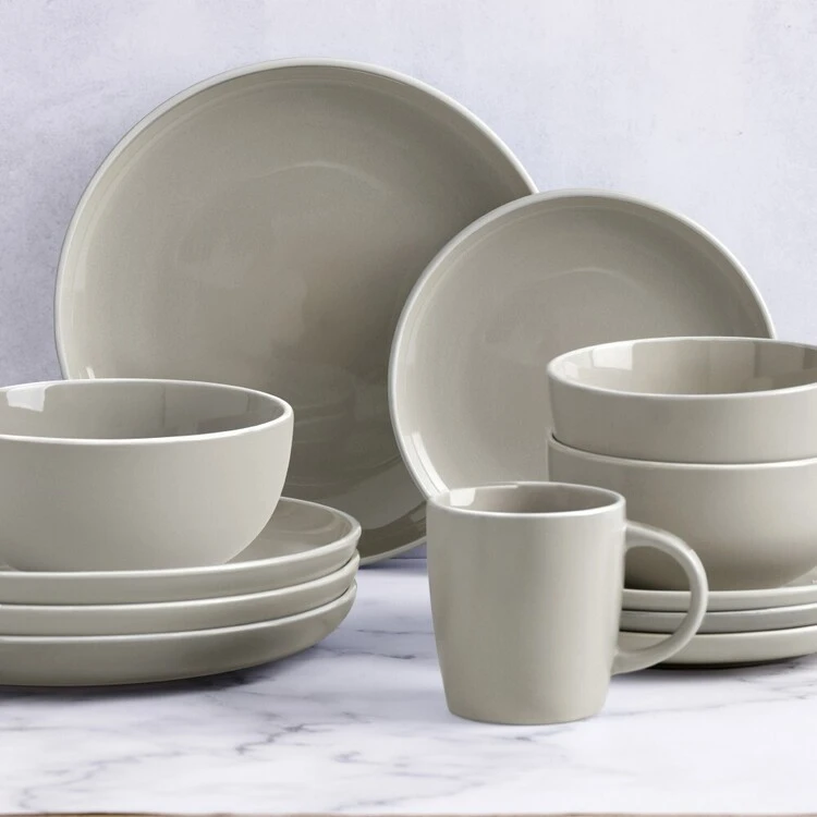 Soren Aurora 16-Piece Dinner Set Stone 2 Soren Aurora 16-Piece Dinner Set Stone - Image 2