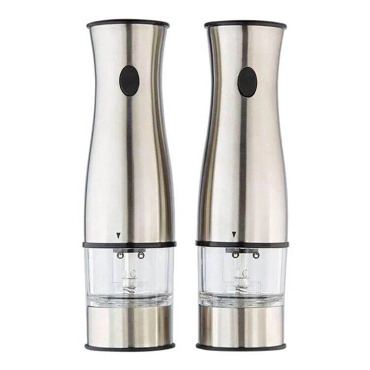 Smith & Nobel Curve Stainless Steel Electric Mill Set 1 Smith & Nobel Curve Stainless Steel Electric Mill Set