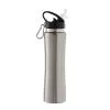 Smith & Nobel Double Wall Stainless Steel Straw Bottle Silver 500mL