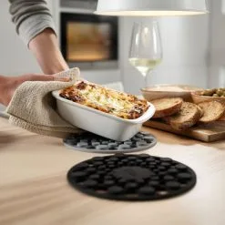 Joseph Joseph Joseph & Joseph Spot-On Set Of 2 Round Grey Silicone Trivets