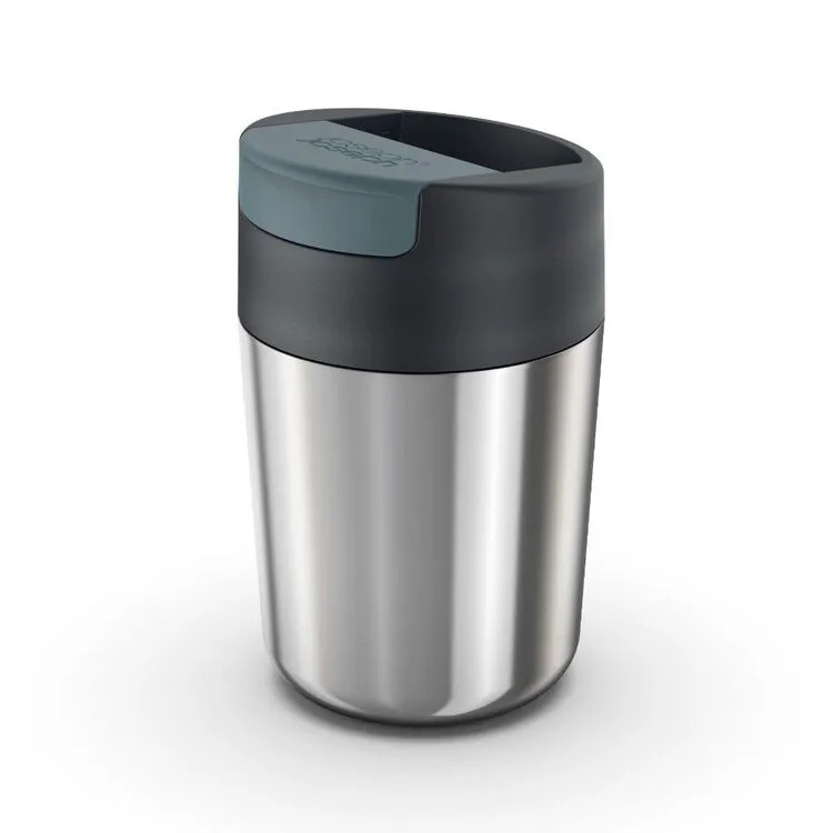 Joseph Joseph Sipp 340 ML Travel Mug Steel Anthracite 4 Joseph Joseph Sipp 340 ML Travel Mug Steel Anthracite - Image 4
