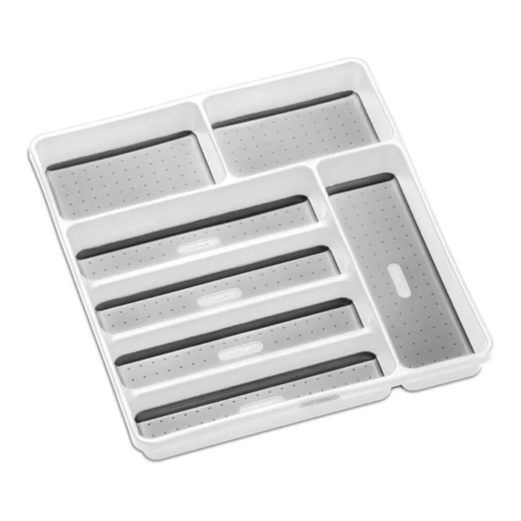 Madesmart 7 Compartment Cutlery Tray White 1 Madesmart 7 Compartment Cutlery Tray White