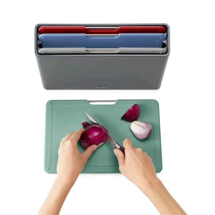 Joseph Joseph Folio 4 Pc Board Set Regular (Graphite/Coast) 2 Joseph Joseph Folio 4 Pc Board Set Regular (Graphite/Coast) - Image 2