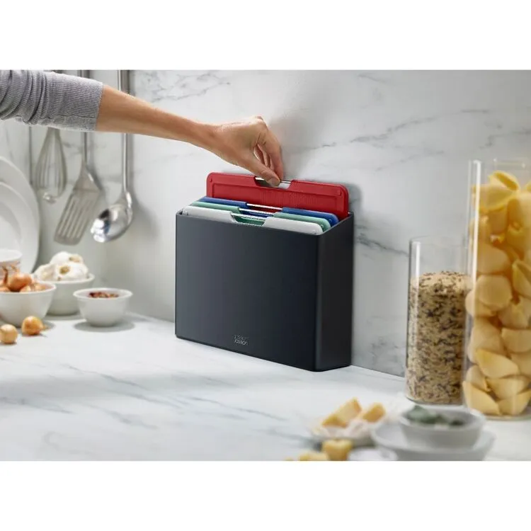 Joseph Joseph Folio 4 Pc Board Set Regular (Graphite/Coast) 1 Joseph Joseph Folio 4 Pc Board Set Regular (Graphite/Coast)