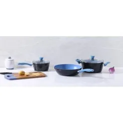 Smith & Nobel Stone Plus Cerulean 3-Piece Cookset