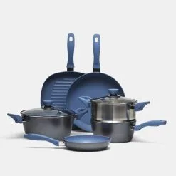 Smith & Nobel Stone Plus Cerulean 6-Piece Cookset -Kitchen Accessories Shop BP640034 nc