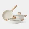 Smith & Nobel White Granite Plus 3 Piece Cookset