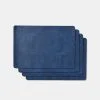 Shaynna Blaze Shayanna Blaze Mornington Faux Leather Placemats Set Of 4 Navy
