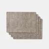 Shaynna Blaze Shayanna Blaze Mornington Faux Leather Placemats Set Of 4 Linen