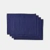 Shaynna Blaze Shayanna Blaze Esperance Cotton Rib Placemats Set Of 4 Navy