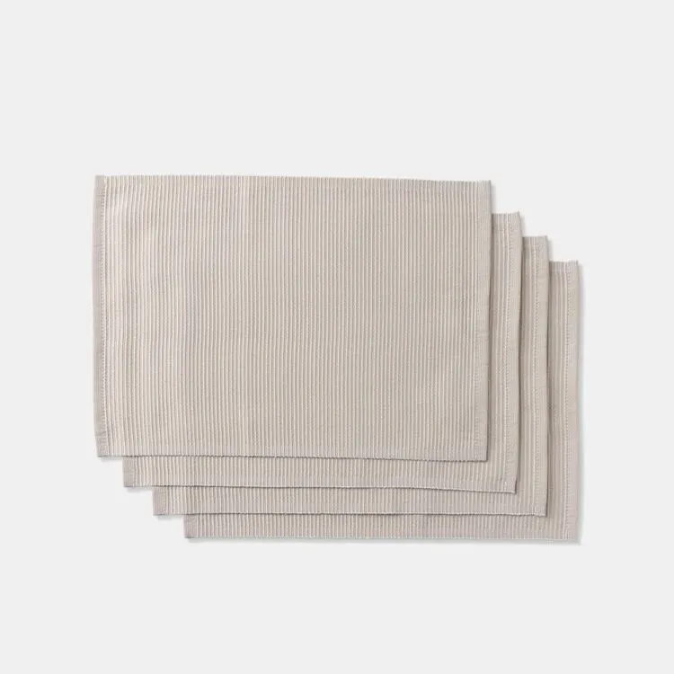 Shaynna Blaze Shayanna Blaze Esperance Cotton Rib Placemats Set Of 4 Linen 1 Shaynna Blaze Shayanna Blaze Esperance Cotton Rib Placemats Set Of 4 Linen
