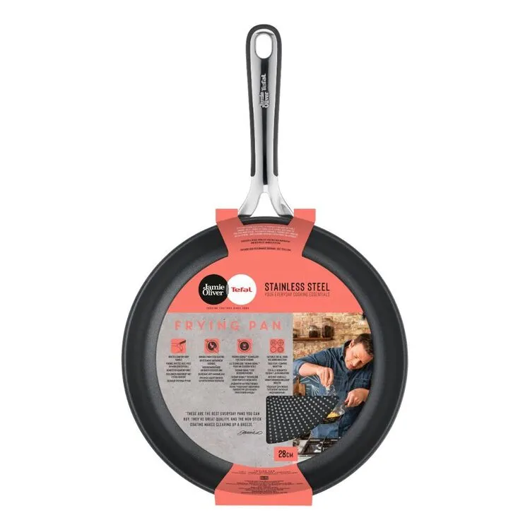 JAMIE OLIVER By Tefal Kitchen Essentials Stainless Steel Frypan 24 Cm 2 JAMIE OLIVER By Tefal Kitchen Essentials Stainless Steel Frypan 24 Cm - Image 2
