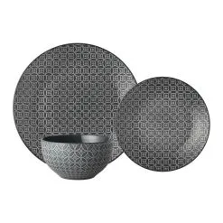 Soren Kyoto 12 Piece Dinner Set Grey