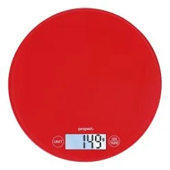 Propert 5 Kg Glass Kitchen Scale Red