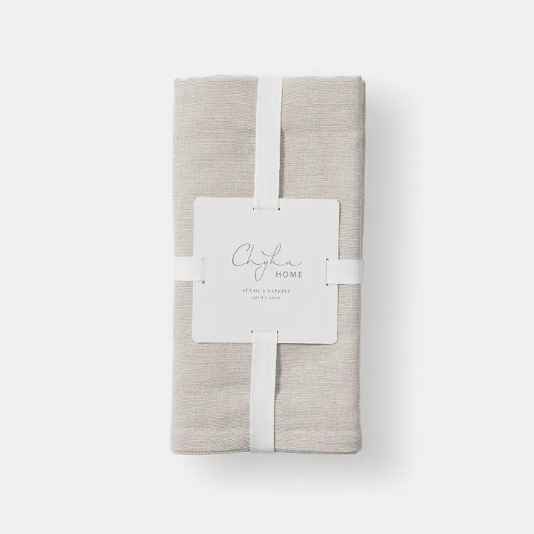 Chyka Home 4 Pack Oversized Napkin 60 X 60 Cm Linen 1 Chyka Home 4 Pack Oversized Napkin 60 X 60 Cm Linen