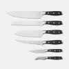 Smith & Nobel Black Gourmet 7 Piece Knife Block