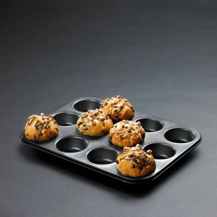 MasterPro Non-Stick 12 Cup Muffin/Cupcake Pan 1 MasterPro Non-Stick 12 Cup Muffin/Cupcake Pan
