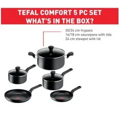 Tefal Comfort 5-Piece Hard Anodised Cookset 6 Tefal Comfort 5-Piece Hard Anodised Cookset -Kitchen Accessories Shop BP643699 nc 3