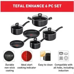 Tefal Enhance Induction Non-Stick 6 Piece Cook Set 5 Tefal Enhance Induction Non-Stick 6 Piece Cook Set -Kitchen Accessories Shop BP643701 nc 3