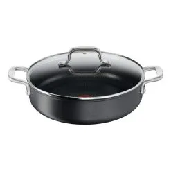 Tefal Premium Specialty Hard Anodised Induction Chef Pan With Lid 30 Cm -Kitchen Accessories Shop BP643704 nc