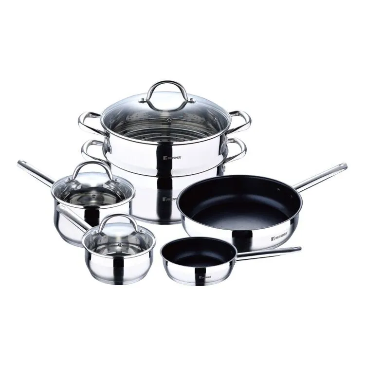 Bergner Gourmet Stainless Steel 6 Piece Cookset 1 Bergner Gourmet Stainless Steel 6 Piece Cookset