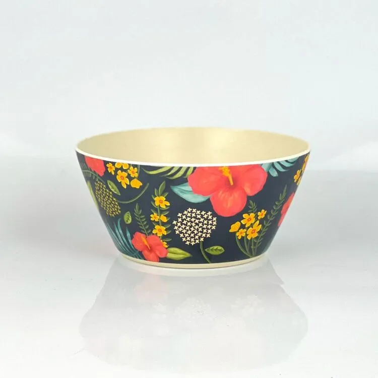 Frankie & Me Tropical Blue Bamboo Bowl 4 Pack 1 Frankie & Me Tropical Blue Bamboo Bowl 4 Pack