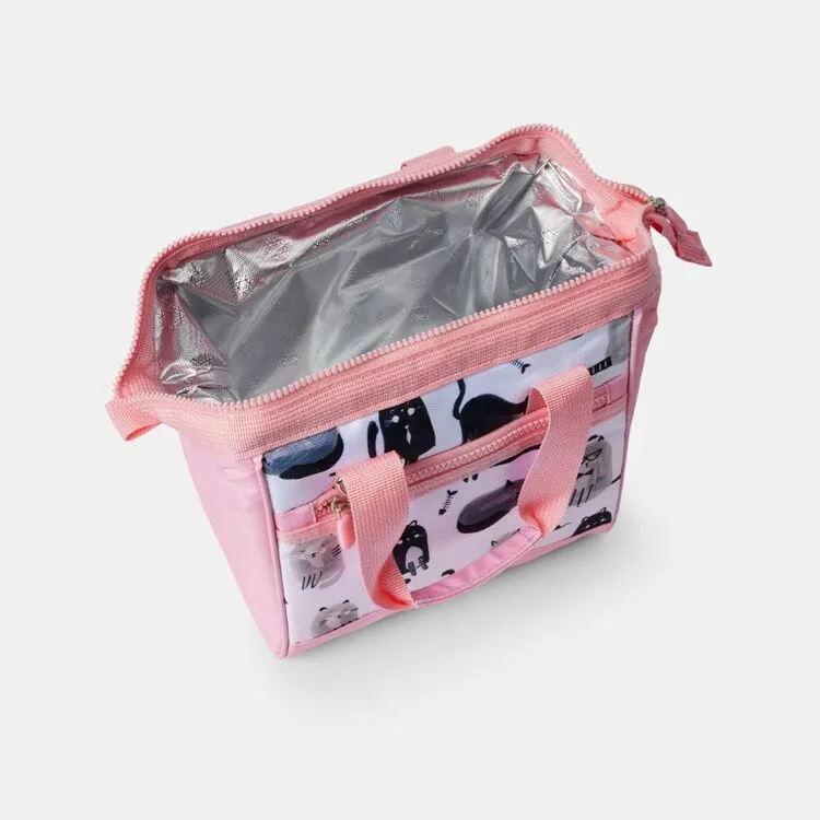 Mozi Insulated Lunch Bag Moggs Pink 2 Mozi Insulated Lunch Bag Moggs Pink - Image 2