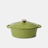 Smith & Nobel Luxe Cast Iron Casserole Oval 3L Green