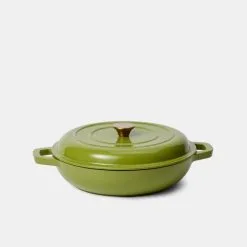 Smith & Nobel Luxe Cast Iron Braiser 4.5L Green