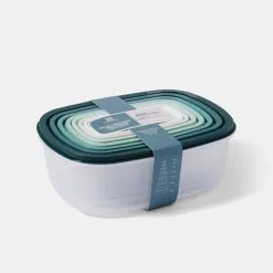 Smith & Nobel 7 Piece Rectangle Container Set Blue -Kitchen Accessories Shop BP647339 nc