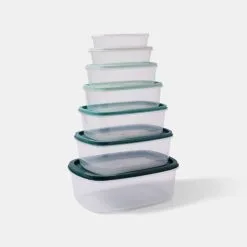 Smith & Nobel 7 Piece Rectangle Container Set Blue