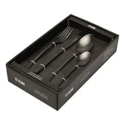 St Clare Nordic 16 Piece Stainless Steel Cutlery Set Black