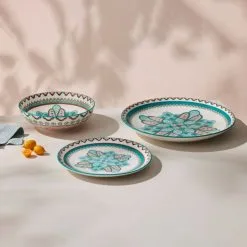 Casa Domani Pelagie Dinner Set 12 Piece Teal/Terracotta -Kitchen Accessories Shop BP648036 nc 2