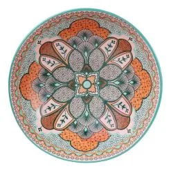 Casa Domani Pelagie Round Serving Bowl 31 Cm Teal/Terracotta