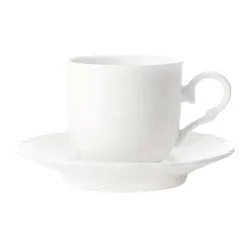 Casa Domani Casual White Florence Demi Cup And Saucer 80mL