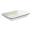 Wiltshire Enamel Oblong Baking Dish 2.5L Blue Rim