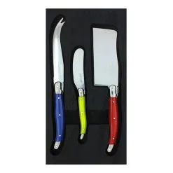 Laguiole Elite Pearl 3-Piece Cheese Knife Set