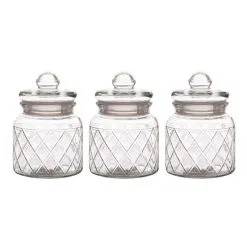 Casa Domani Trellis Storage Jars Set Of 3 Gift Boxed 650mL