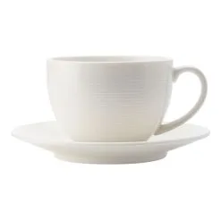 Casa Domani Casual White Evolve Coupe Cup And Saucer