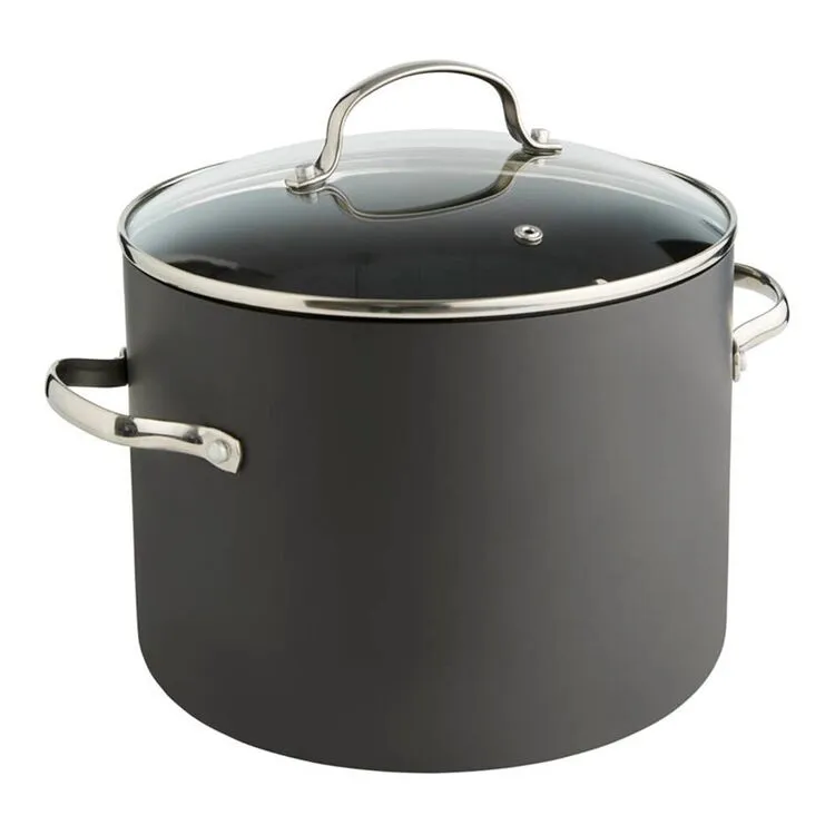 Smith & Nobel Professional Hard Anodised Stockpot 24cm 1 Smith & Nobel Professional Hard Anodised Stockpot 24cm