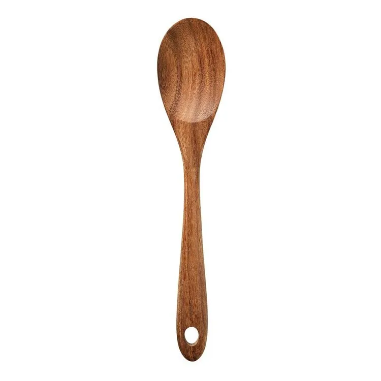 Smith & Nobel Acacia Wooden Solid Spoon 33cm 1 Smith & Nobel Acacia Wooden Solid Spoon 33cm