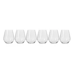 Krosno Harmony 6-Piece Stemless Red Wine Set