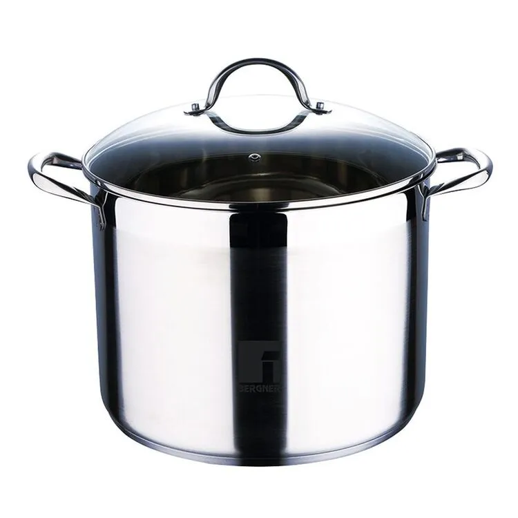 Bergner Gourmet Stainless Steel Induction Stockpot 16L 1 Bergner Gourmet Stainless Steel Induction Stockpot 16L