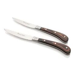 Stanley Rogers Pistol Grip 4-Piece Woodland Steak Knife Set Brown