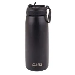 Oasis 780mL Stainless Steel Double Wall Drink Bottle With Sipper - Black