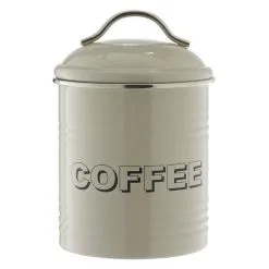 Smith & Nobel Retro Coffee Canister - Light Grey