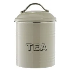 Smith & Nobel Retro Tea Canister - Light Grey