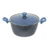 Smith & Nobel Stone Plus Cerulean 24cm Casserole With Lid