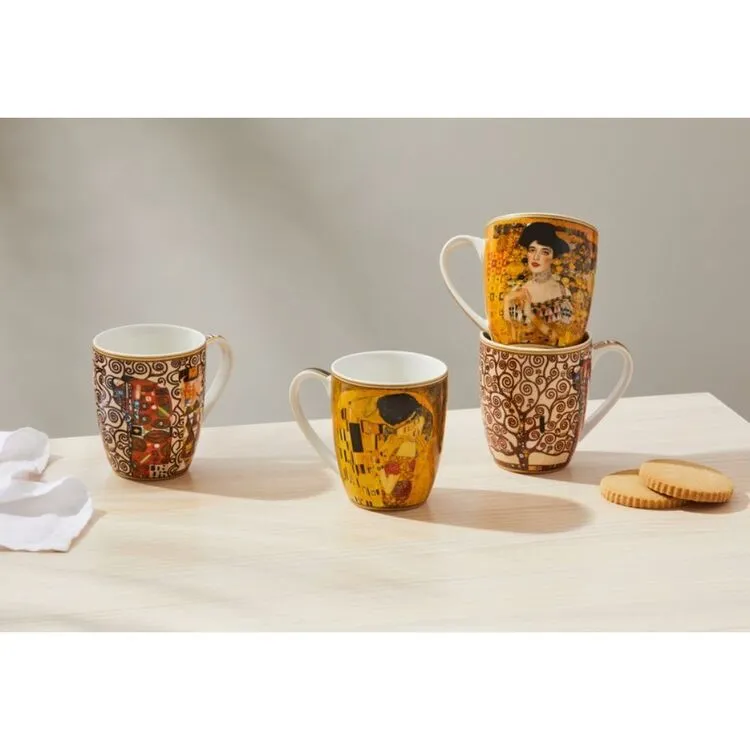 Casa Domani Impressions Klimt 4-Piece Mug Set 375mL 1 Casa Domani Impressions Klimt 4-Piece Mug Set 375mL