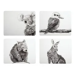 Maxwell & Williams Ferlazzo 4-Piece Cork Back Placemat 34 X 26.5 Cm